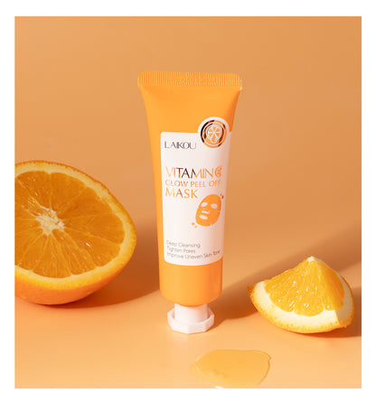Vitamin C Tearing Mask Peel Off Facial Mask Oil Control Blackhead Remover Peel Off Dead Skin