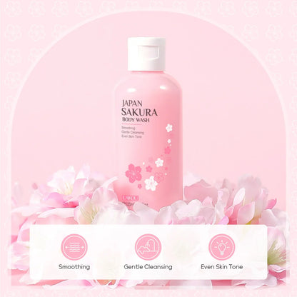 LAIKOU 100ml Sakura Body Wash Shower Gels Lotion Cherry Blossom Smooth Gentle Cleansing