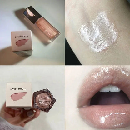 Luxury Hot Lip Gloss Lipstick Water Gloss Highlight Mirror Lasting Sweet FUSSY Beginner