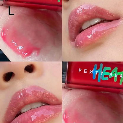 Beginner Lipstick FB Transparent Color glittery Lip Gloss Mirror Sweet Mouth Fuchsia Paste