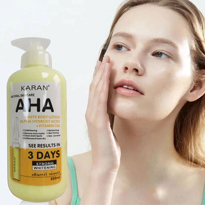 500ml AHA Fruit Acid Whitening Body Cream Hydroxy Acids Vitamin C&E Hydrating Lighter