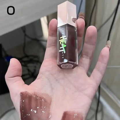 Beginner Lipstick FB Transparent Color glittery Lip Gloss Mirror Sweet Mouth Fuchsia Paste