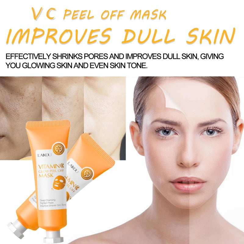 Vitamin C Tearing Mask Peel Off Facial Mask Oil Control Blackhead Remover Peel Off Dead Skin