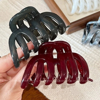 High Quality Large Pumpkin Shape Hair Claw For Women Elegant Back Head Headband Claw Clip