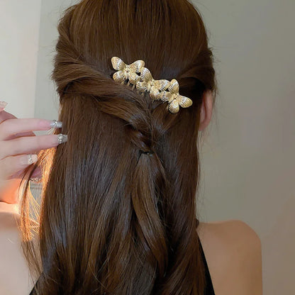 Fashion Metal Butterfly Hair Combs For Women Gold Color Insect Bride Headdress Hair Jewelry Accessories
