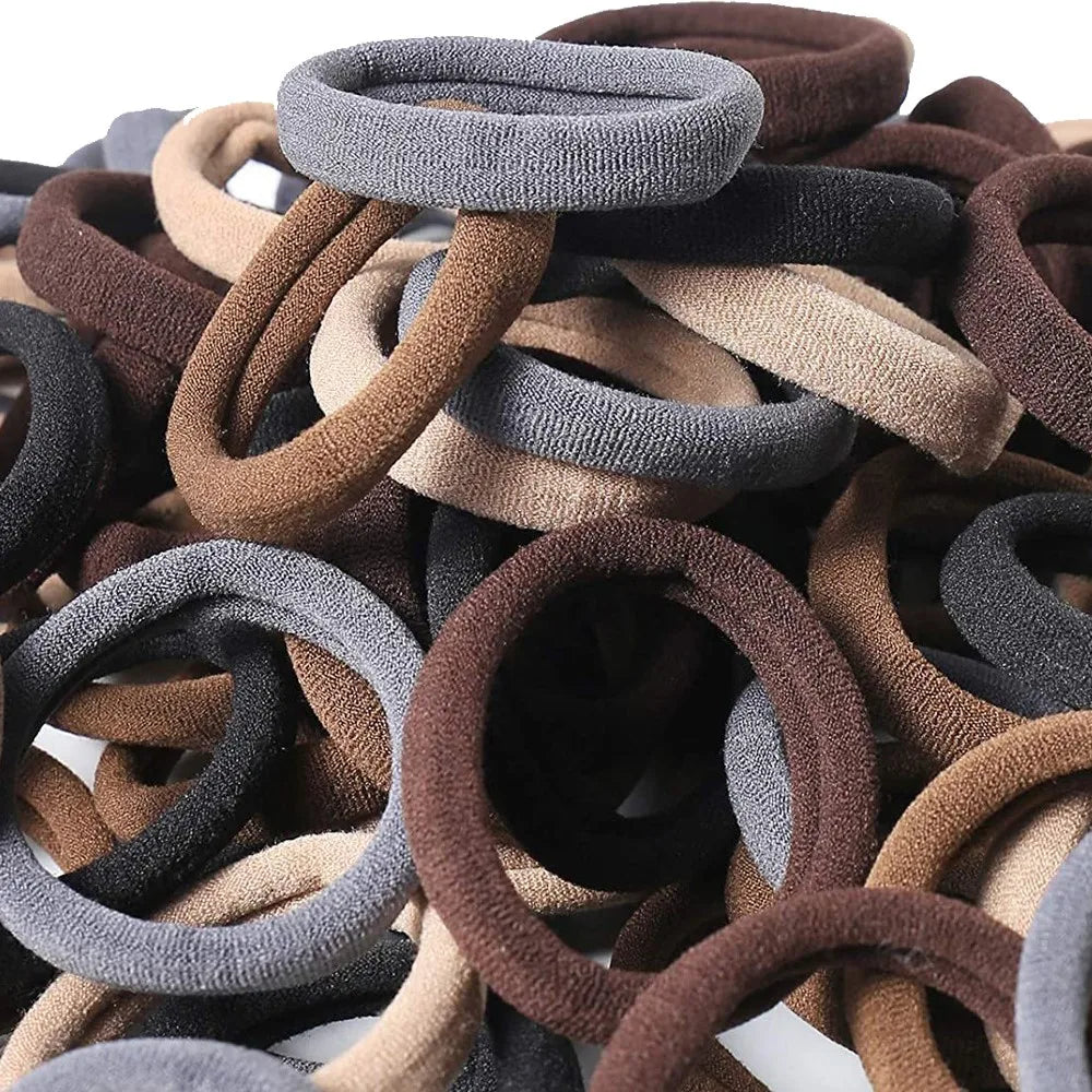 50/100pcs Hair Bands No Damage for Women Girl Hairband High Elastic Rubber Band Hair Ties