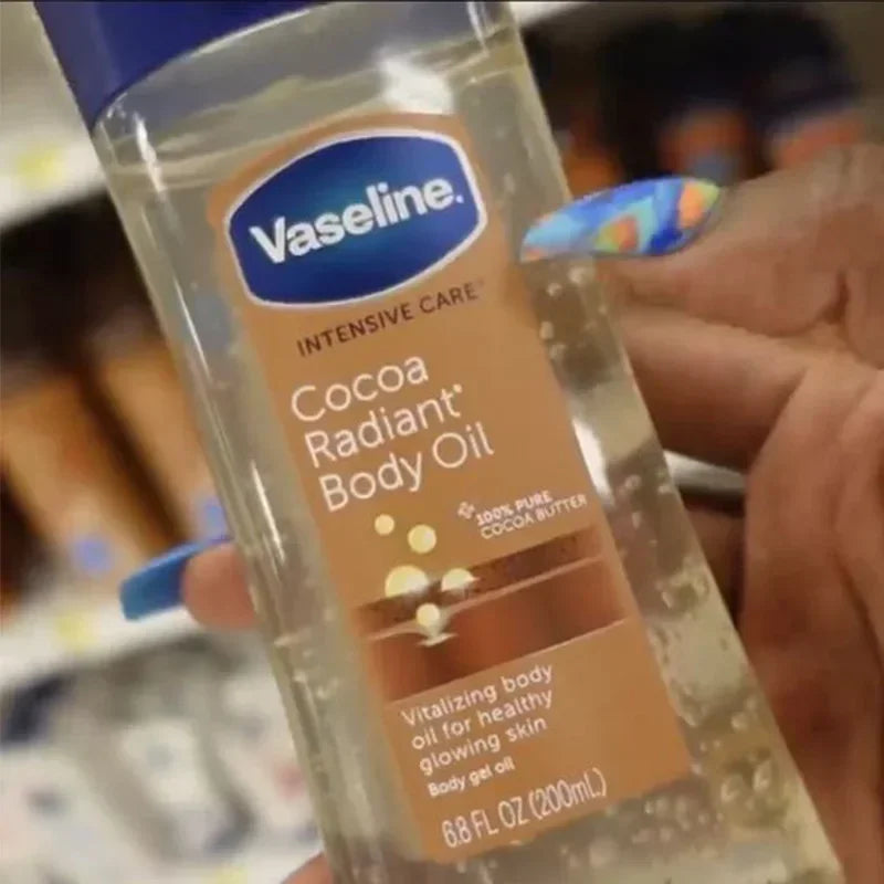 Vaseline Cocoa Body Luminous Oil 200ml Long-lasting Moisturizing Skin Care Oil Body Brightening