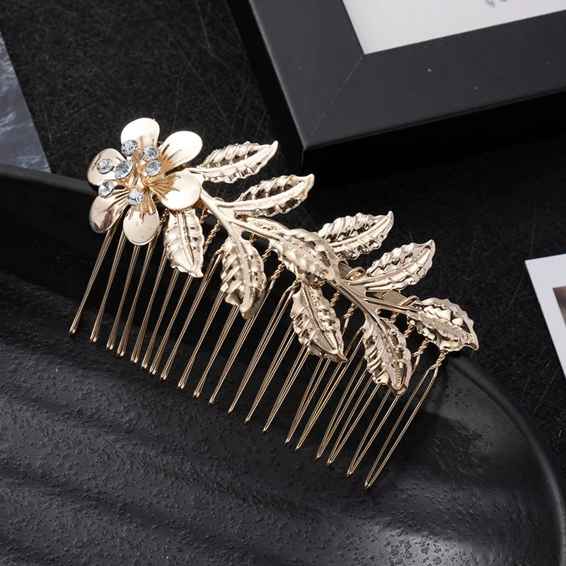 Fashion Metal Butterfly Hair Combs For Women Gold Color Insect Bride Headdress Hair Jewelry Accessories