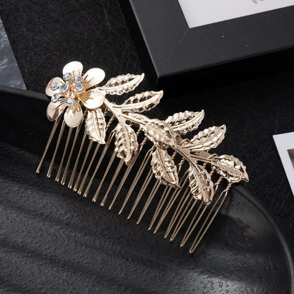 Fashion Metal Butterfly Hair Combs For Women Gold Color Insect Bride Headdress Hair Jewelry Accessories