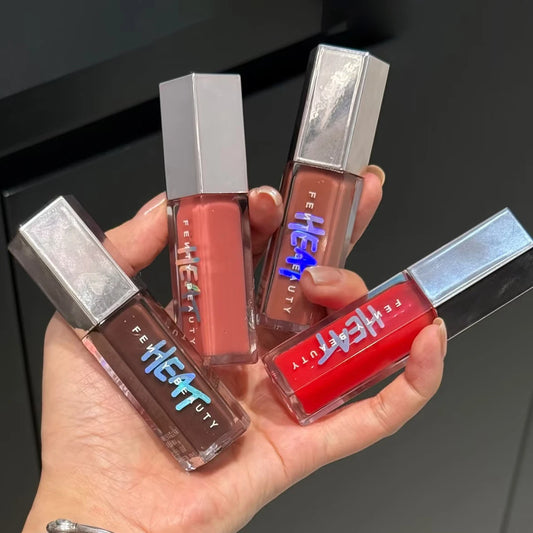 Beginner Lipstick FB Transparent Color glittery Lip Gloss Mirror Sweet Mouth Fuchsia Paste