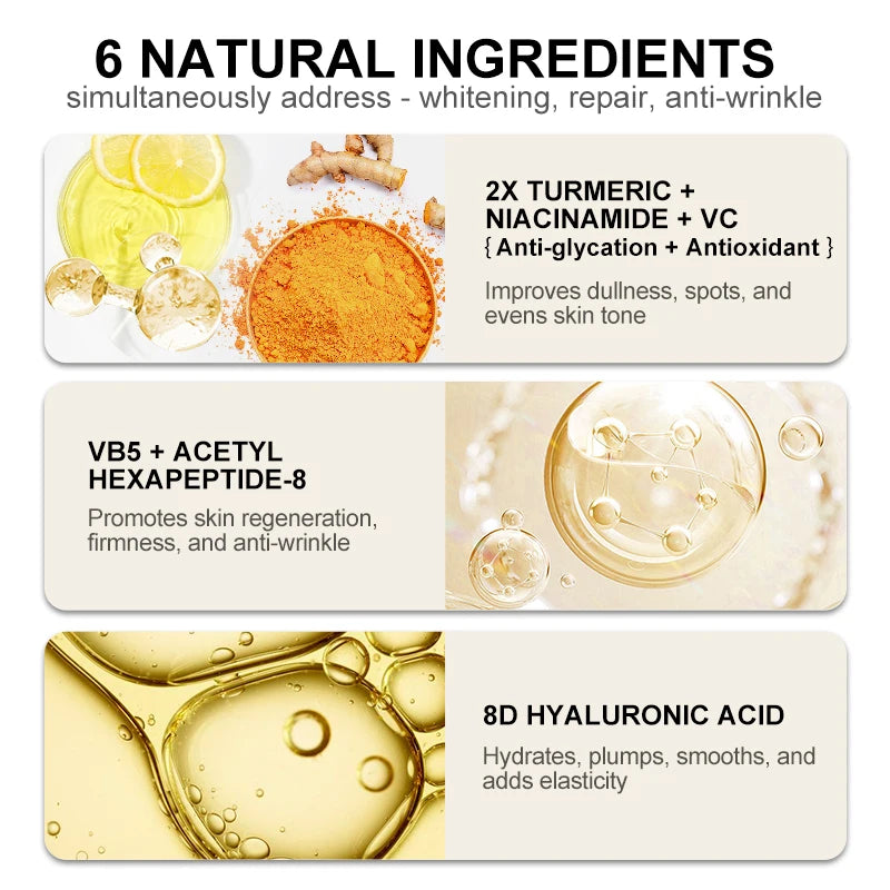 Niacinamide Face Serum Vitamin C Whitening Dark Spot Remover Serum Hyaluronic Acid Moisturizing Essence