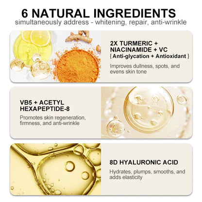 Niacinamide Face Serum Vitamin C Whitening Dark Spot Remover Serum Hyaluronic Acid Moisturizing Essence