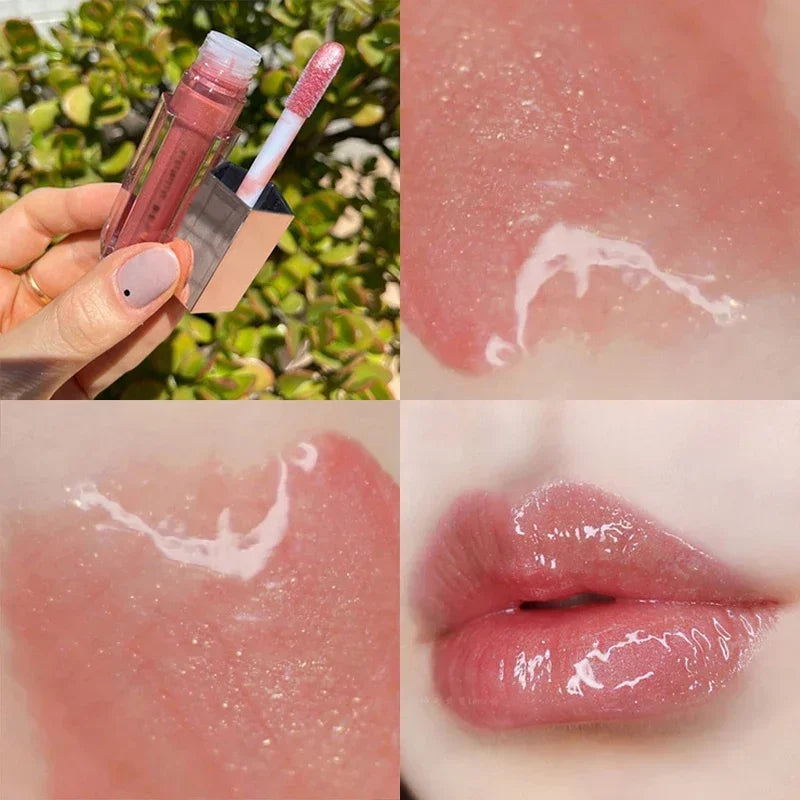 Luxury Hot Lip Gloss Lipstick Water Gloss Highlight Mirror Lasting Sweet FUSSY Beginner