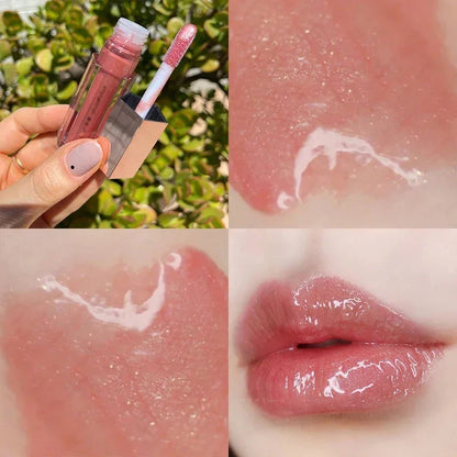 Luxury Hot Lip Gloss Lipstick Water Gloss Highlight Mirror Lasting Sweet FUSSY Beginner