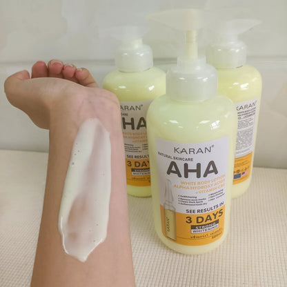 500ml AHA Fruit Acid Whitening Body Cream Hydroxy Acids Vitamin C&E Hydrating Lighter