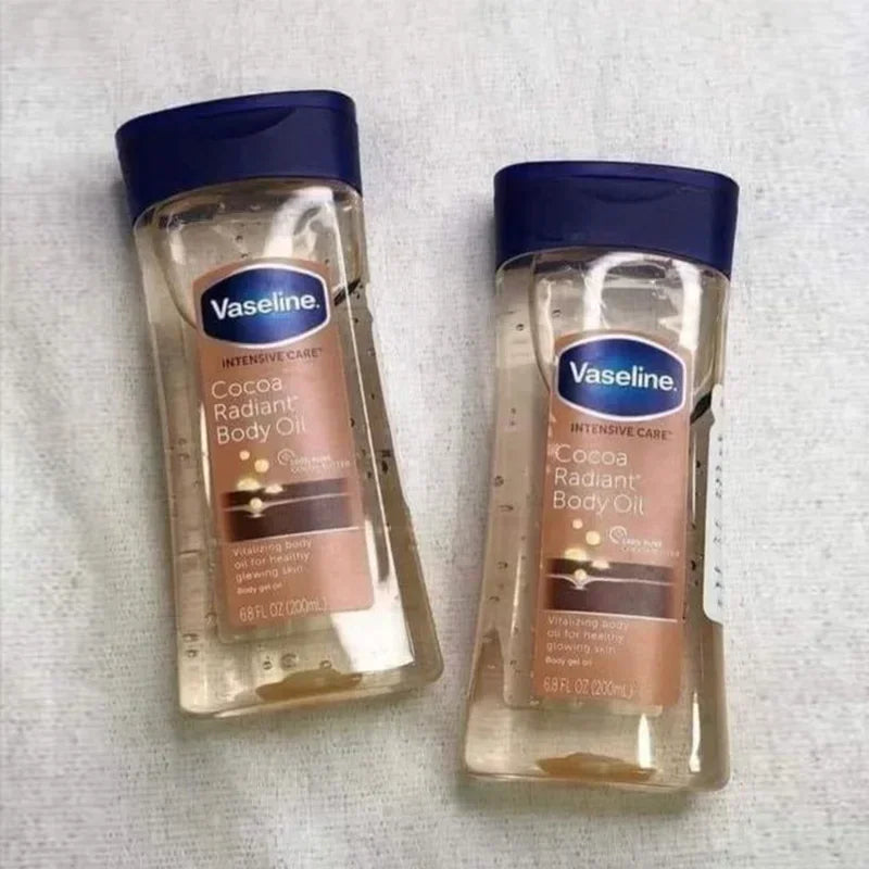 Vaseline Cocoa Body Luminous Oil 200ml Long-lasting Moisturizing Skin Care Oil Body Brightening