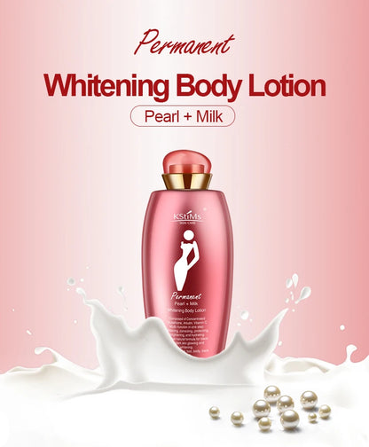 Natural Organic Body Whitening Milk Lotion Scented Coconut Pearl Extract Fair and White Body Lotion