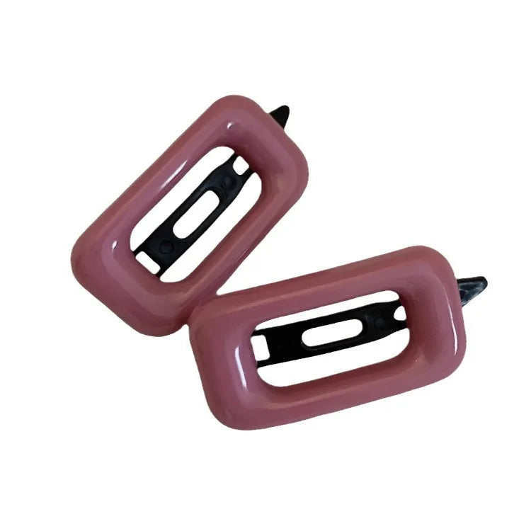 2pcs Sauqre Hair Clips for Women Sweet Girl Hairpins Korea Fashion Hair Pin Bang Side Clip