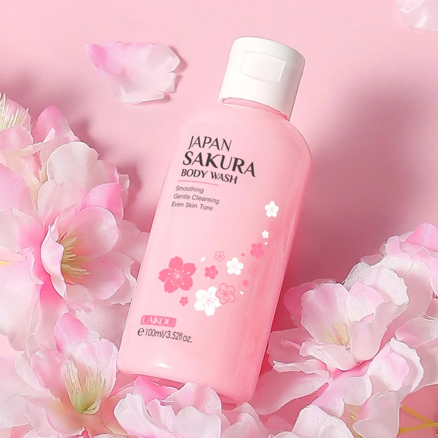 LAIKOU 100ml Sakura Body Wash Shower Gels Lotion Cherry Blossom Smooth Gentle Cleansing