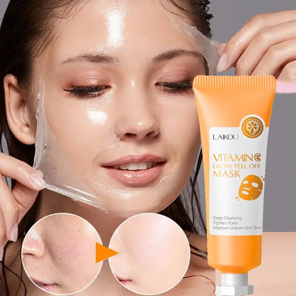 Vitamin C Tearing Mask Peel Off Facial Mask Oil Control Blackhead Remover Peel Off Dead Skin