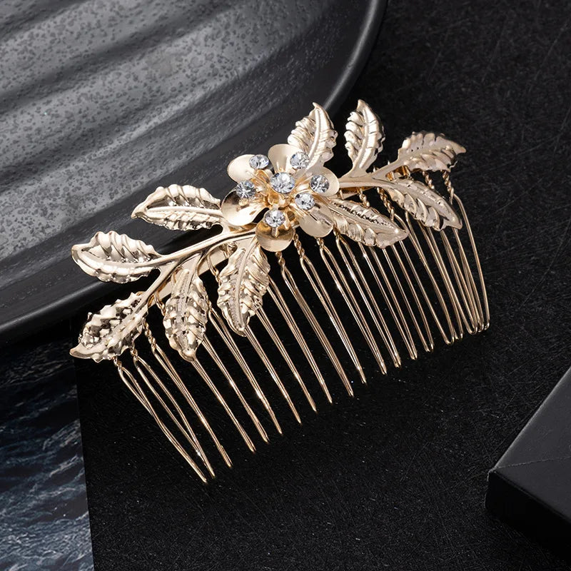 Fashion Metal Butterfly Hair Combs For Women Gold Color Insect Bride Headdress Hair Jewelry Accessories