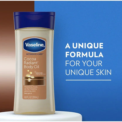 Vaseline Cocoa Body Luminous Oil 200ml Long-lasting Moisturizing Skin Care Oil Body Brightening