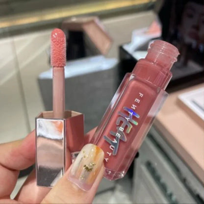 Luxury Hot Lip Gloss Lipstick Water Gloss Highlight Mirror Lasting Sweet FUSSY Beginner