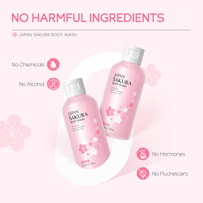 LAIKOU 100ml Sakura Body Wash Shower Gels Lotion Cherry Blossom Smooth Gentle Cleansing